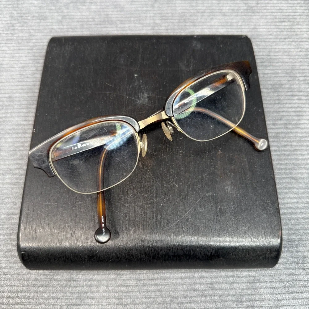 l.a.Eyeworks Thunder 159442 Tortoise Gold Eyeglasses‎ Frames Japan Handcrafted